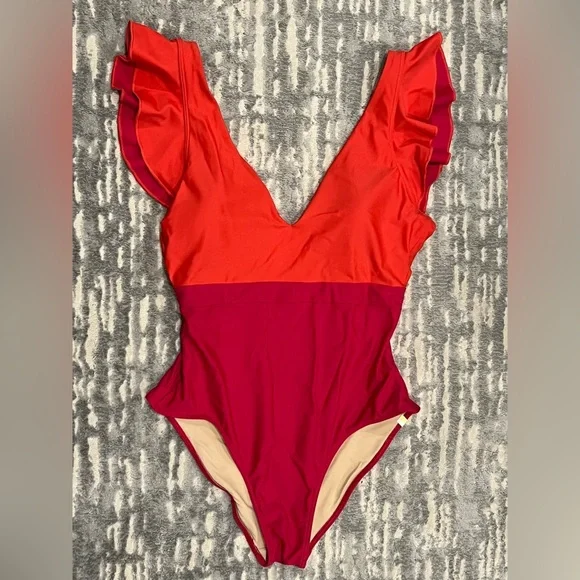 Summersalt The Ruffle Backflip in Summer Berry & Spritz, size 8, EUC - Picture 3 of 9